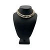 Vintage Double Strand Japanese Cultured Pearl Necklace with Diamond 18k Gold Clasp + Montreal Estate Jewelers