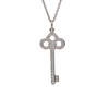 Estate Tiffany & Co. Fleur de Lis Diamond Key Necklace + Montreal Estate Jewelers