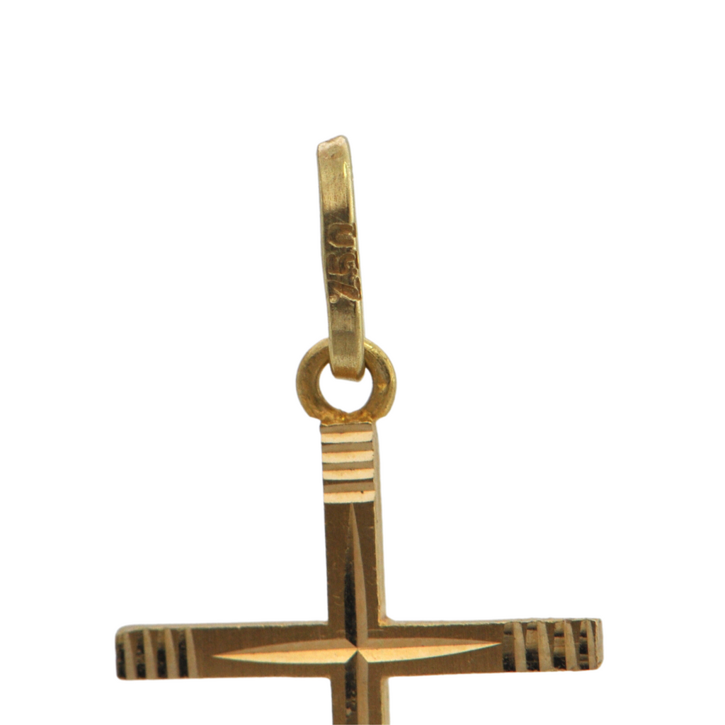 Vintage 18k Gold Cross Pendant + Montreal Estate Jewelers