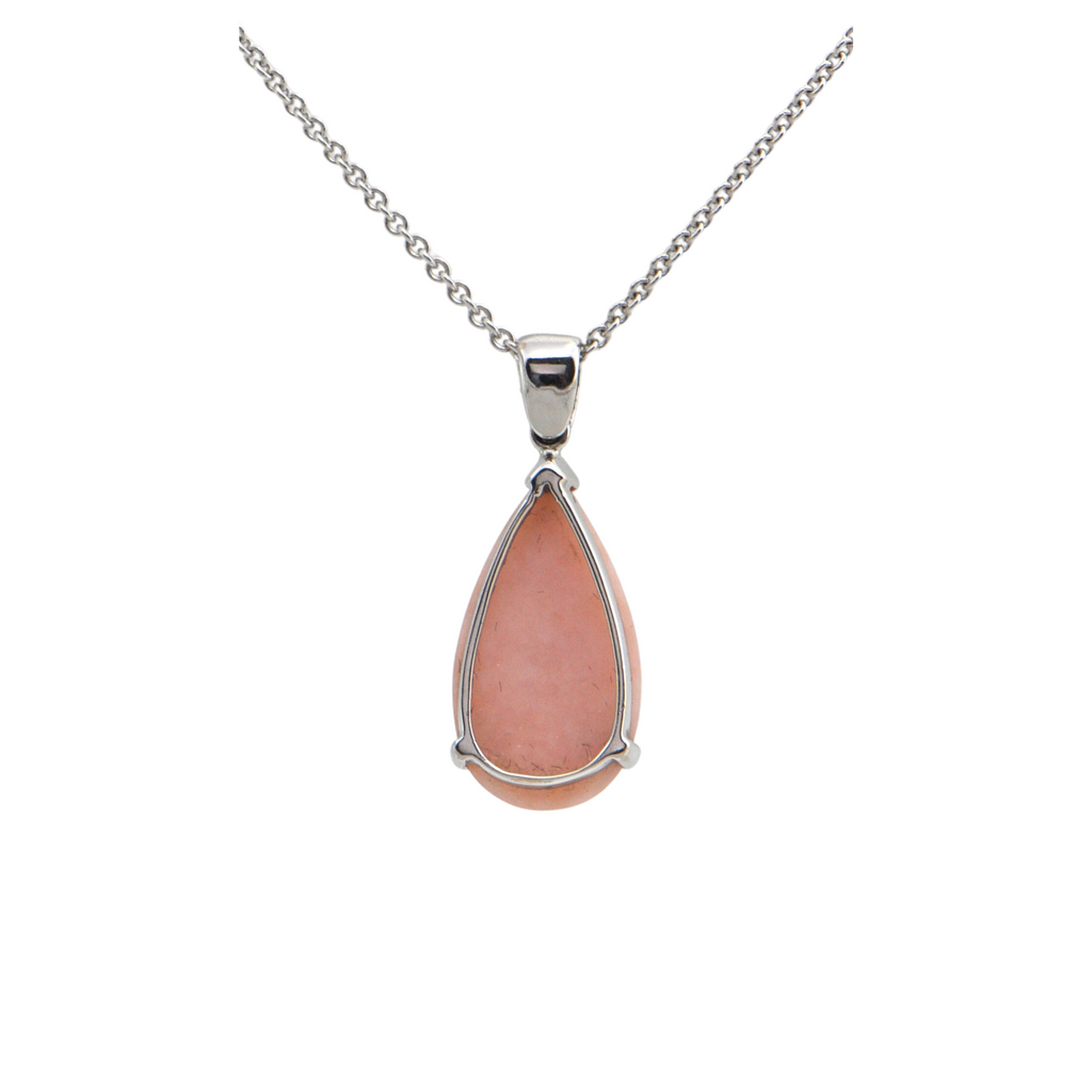 Peruvian Opal and Diamond Drop Pendant + Montreal Estate Jewelers