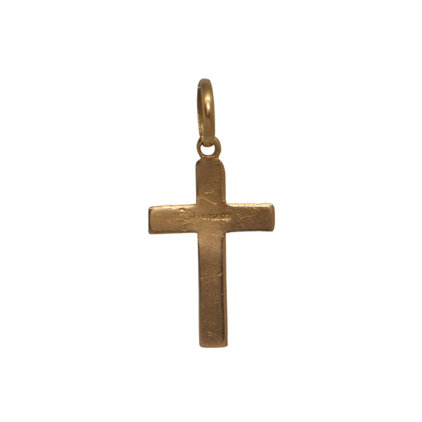 Vintage Italian 18k Gold Cross Pendant + Montreal Estate Jewelers