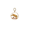 Vintage Jumping Pig Pearl and Synthetic Ruby 18K Gold Charm/Pendant + Montreal Estate Jewelers