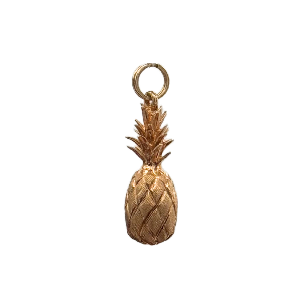 Pineapple 14k gold charm -