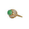 Retro Jade and Diamond 18k Gold Ring