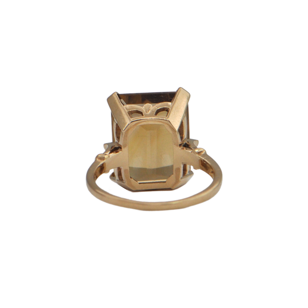 Retro Citrine 14k Gold Ring + Montreal Estate Jewelers