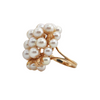 Vintage Pearl and Gold Leaf Cluster Ring + Montreal Estate Jewelers