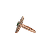 Antique Emerald and Diamond 14k/15k Rose Gold Ring + Montreal Estate Jewelers