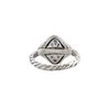 Estate David Yurman Quatrefoil Collection Chalcedony and Diamond Sterling Silver Ring + Montreal Estate Jewelers