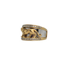 Vintage Diamond 18k Gold Two-Tone Panther Ring + Montreal Estate Jewelers