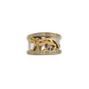 Vintage Diamond 18k Gold Two-Tone Panther Ring + Montreal Estate Jewelers