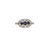 Vintage Birks Sapphire and Diamond 18K Gold Ring + Montreal Estate Jewelers