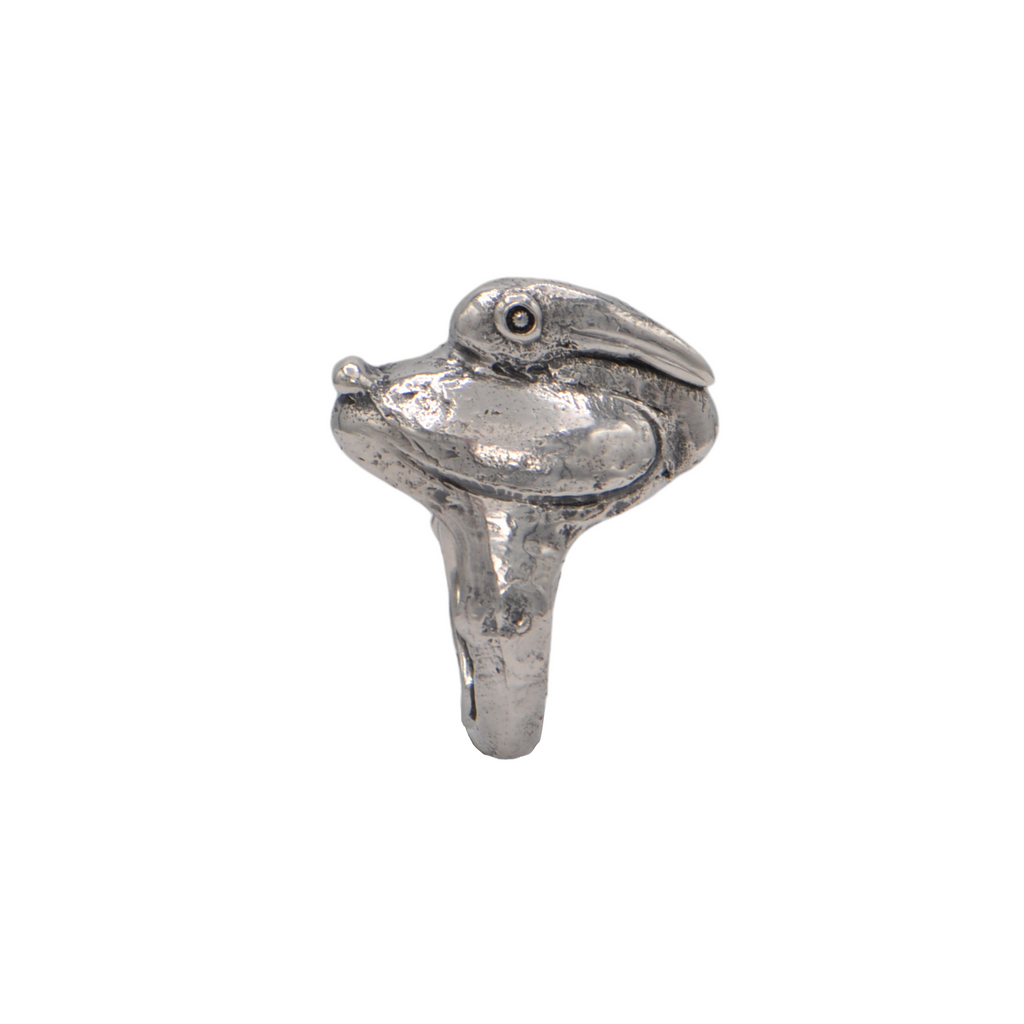 Estate Signed Walter Schluep Sterling Silver Duck Ring + Montreal Estate Jewelers