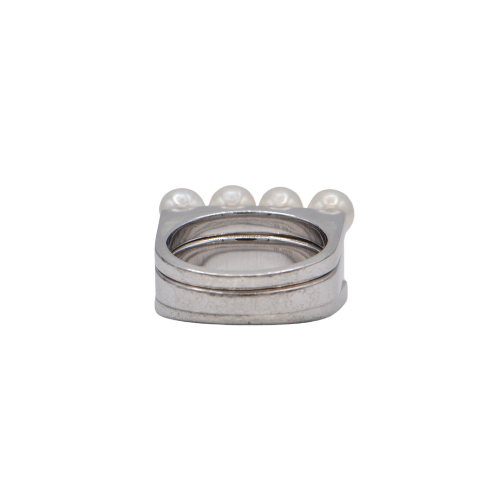 Birks Rock & Pearl Collection Sterling Stackable Ring Set + Montreal Estate Jewelers