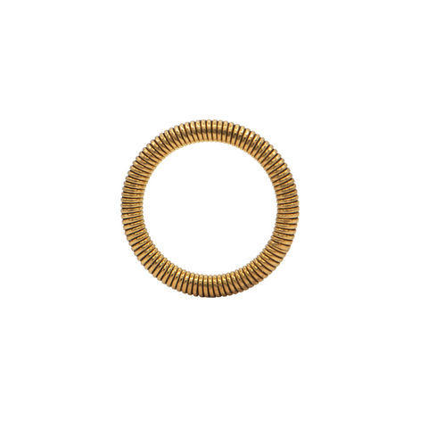 Estate Tightly Coiled 18k Gold Wire Band (2 of 2) + Montreal Estate Jewelers