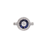 Estate Diamond and Sapphire Platinum Ring