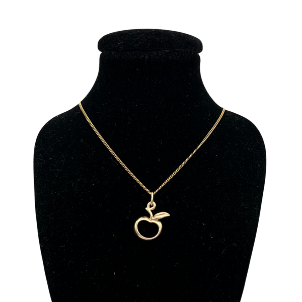 Vintage 10k Yellow Gold Hollow Apple Charm -daisy exclusive jewellers