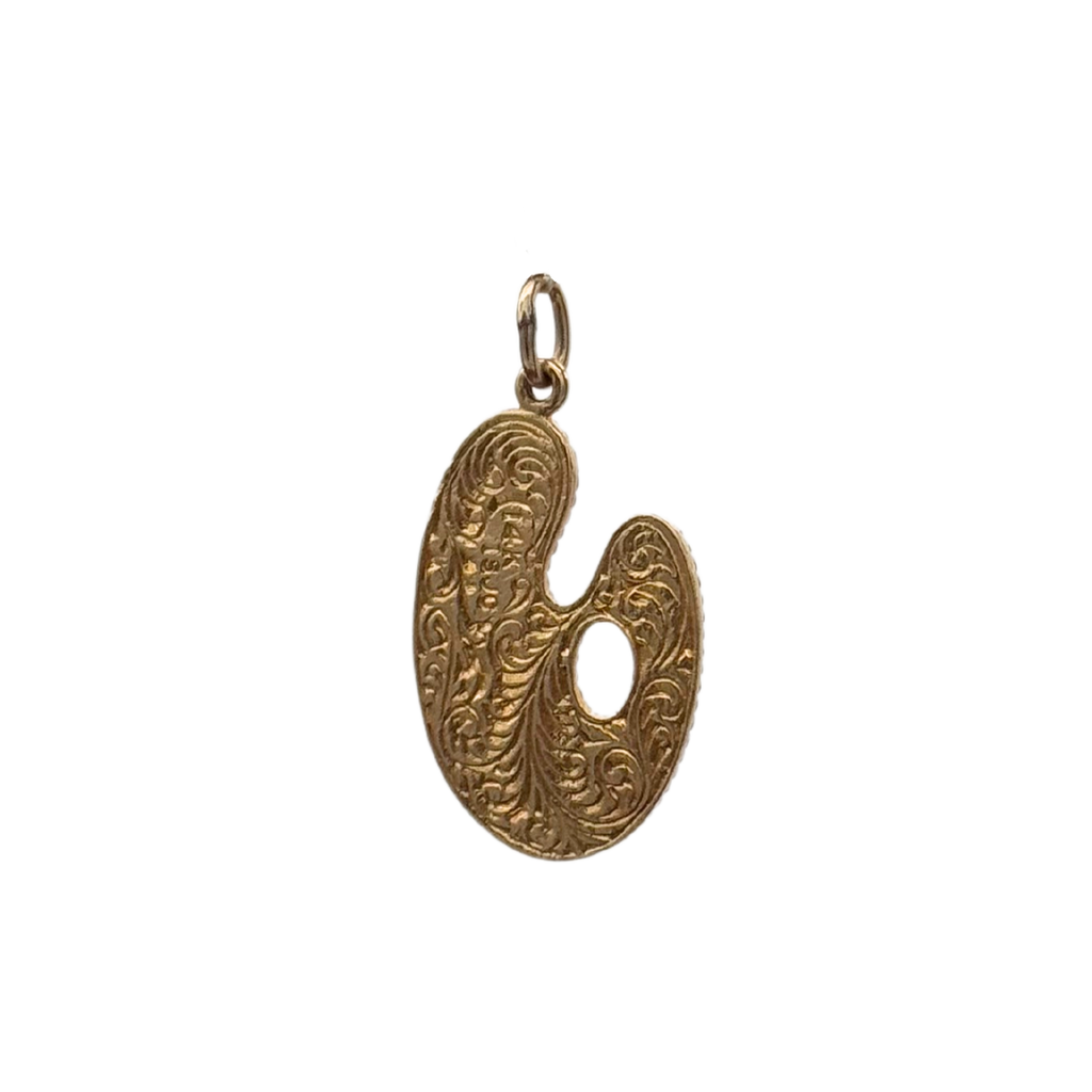 Vintage 14K Painters Palette with 5 cabochons -3