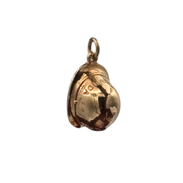 Vintage 14K Yellow Gold Bermuda British Police Helmet Charm2