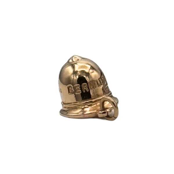 Vintage 14K Yellow Gold Bermuda British Police Helmet Charm