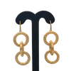 Vintage 14K Yellow Gold Triple Looped Drop Earrings