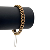Vintage 14k Rose Gold Engraved Curb Link Bracelet