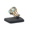 Vintage 14k Yellow Gold Triple Split Shank Aquamarine Ring