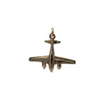 Lovely vintage solid 14k yellow gold propeller plane charm.