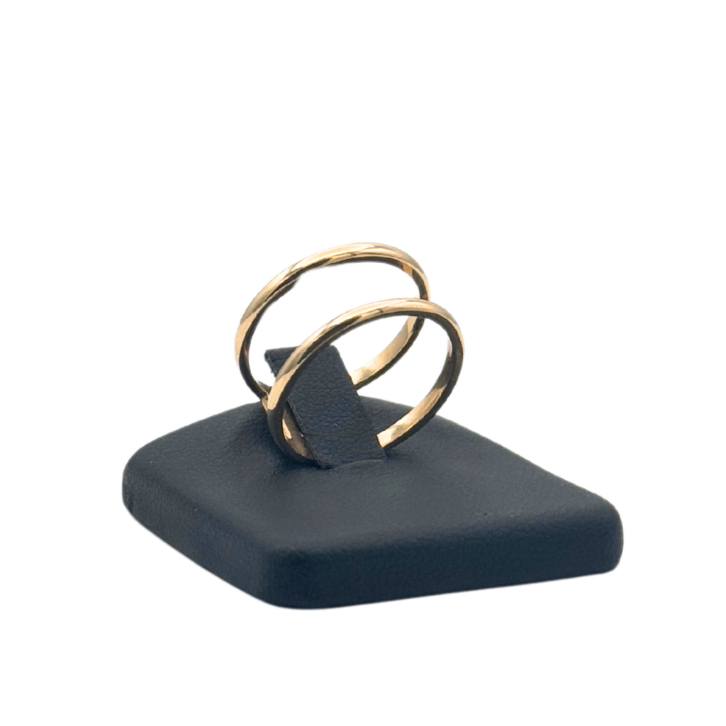 Vintage 18K Yellow Gold 2 Band Ring