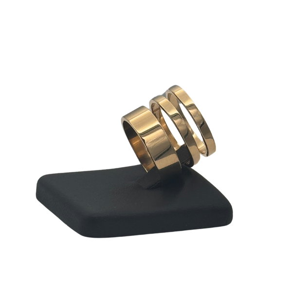 Vintage 18K Yellow Gold 3 Band Ring