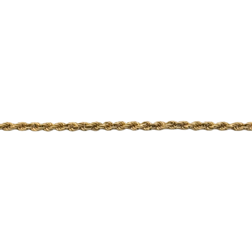 Vintage 18k Yellow Gold Solid Rope Chain