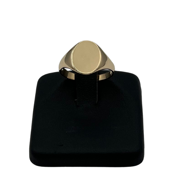 Vintage Birks Signet Ring 12mm x 9mm in 14k yellow gold - daisy exclusive jewellers