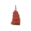 Vintage Hand-Carved Coral Buddha Figural Pendant on 18k Yellow Gold Base - daisy exclusive jewellers