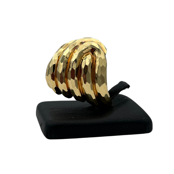Vintage Henry Dunay 18k yellow gold swirl cocktail ring 1 - Daisy Exclusive Jewellers
