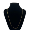 Vintage Italian 18k Yellow Gold Bar and Link Chain Necklace - 24"- daisy exclusive jewellers