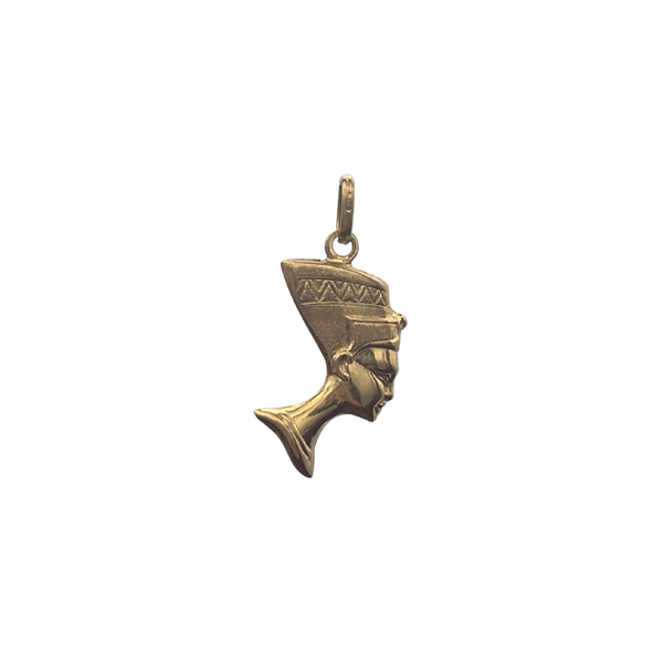 Vintage Italian 18k Yellow Gold Egyptian Nefertiti Charm - daisy exclusive jewellers
