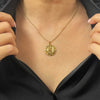 Vintage solid 10k yellow gold Pisces (February 19 - March 20) zodiac pendant/charm.