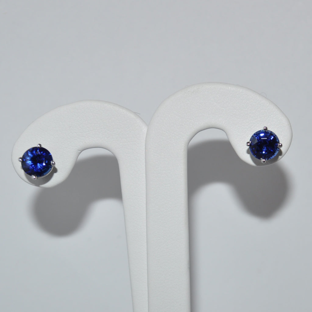 18K Blue Sapphire Stud Earrings - Westmount, Montreal, Quebec