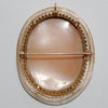 Vintage Scenic Shell Cameo Brooch/Pendant 10k Yellow Gold