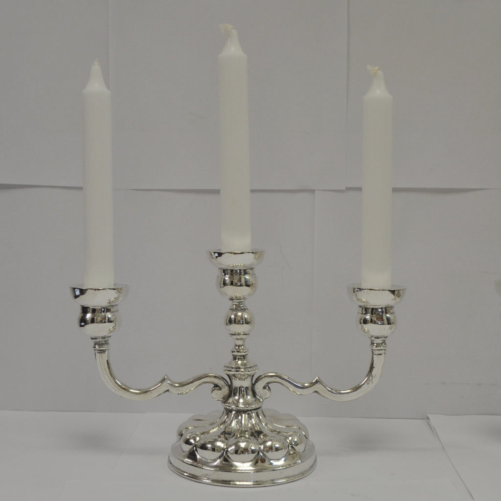 Pair of Mexican 950 Silver Candelabras c.1946 - Westmount, Montreal - Daisy Exclusive