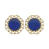 Vintage gold Lapis Lazuli earrings - Montreal Jewelry Store