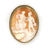 Vintage Shell Cameo Brooch of Knight in Shining Armor + Montreal Estate Jewelers