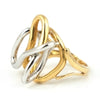 Modern Abstract Ring in 18k White & Yellow Gold - Daisy Exclusive Estate Jewellers Montreal