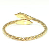 Vintage 18K Yellow Gold Twisted Snake Bangle + Montreal Estate Jewelers