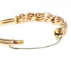 Vintage English 9Kk Rose Gold Woven Wave Bangle Bracelet + Montreal Estate Jewelers