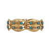 DELRUE Retro Turquoise and 18k Gold Link