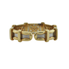 Precious Gem Cuff Bracelet 18k yellow & white gold- Fine Quality + Montreal Estate Jewelers