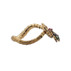 Vintage rare Enamel, gem set, Articulated 14K Yellow Gold Snake Bracelet (c.1950's) + Montreal Estate Jewelers