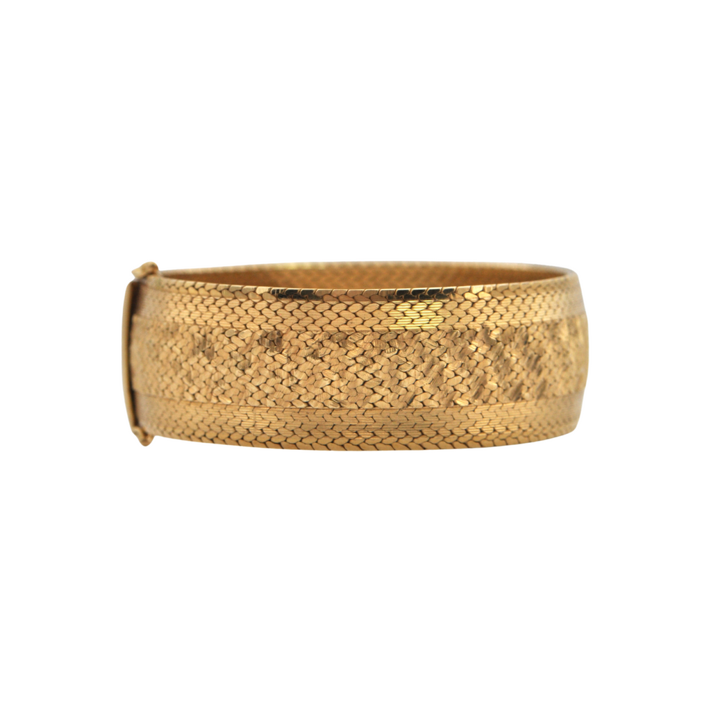 Retro Italian 18k Gold Bracelet + Montreal Estate Jewelers