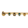 Antique Russian Pearl and Turquoise 14K Yellow Gold Bar Brooch + Montreal Estate Jewelers