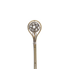 Antique Diamond 18K Yellow Gold and Silver Overlay Stickpin